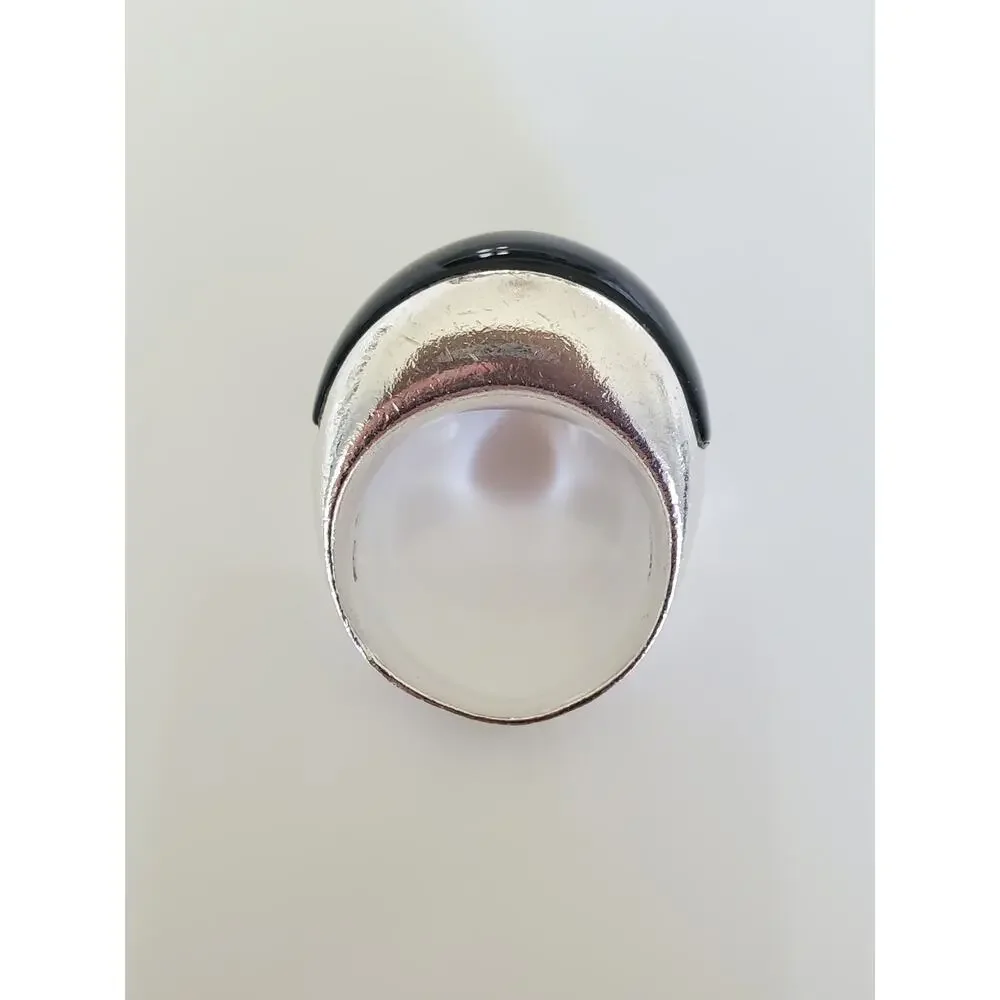 Germany Made Sterling Silver Onyx Ring